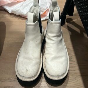 UGG White Ankle Boots